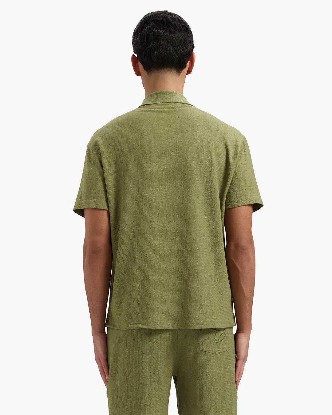 CROYEZ SEERSUCKER SHIRT - WASHED OLIVE