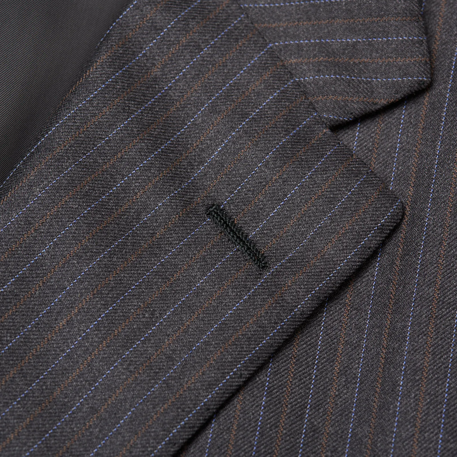 D'AVENZA Gray Striped Wool-Cashmere Handmade Suit EU 54 NEW US 44