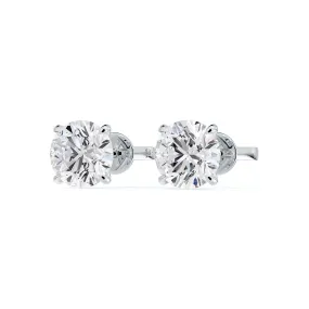 De Beers Forevermark Classic 4-Prong Martini Set 1.86cts Total Stud Earrings