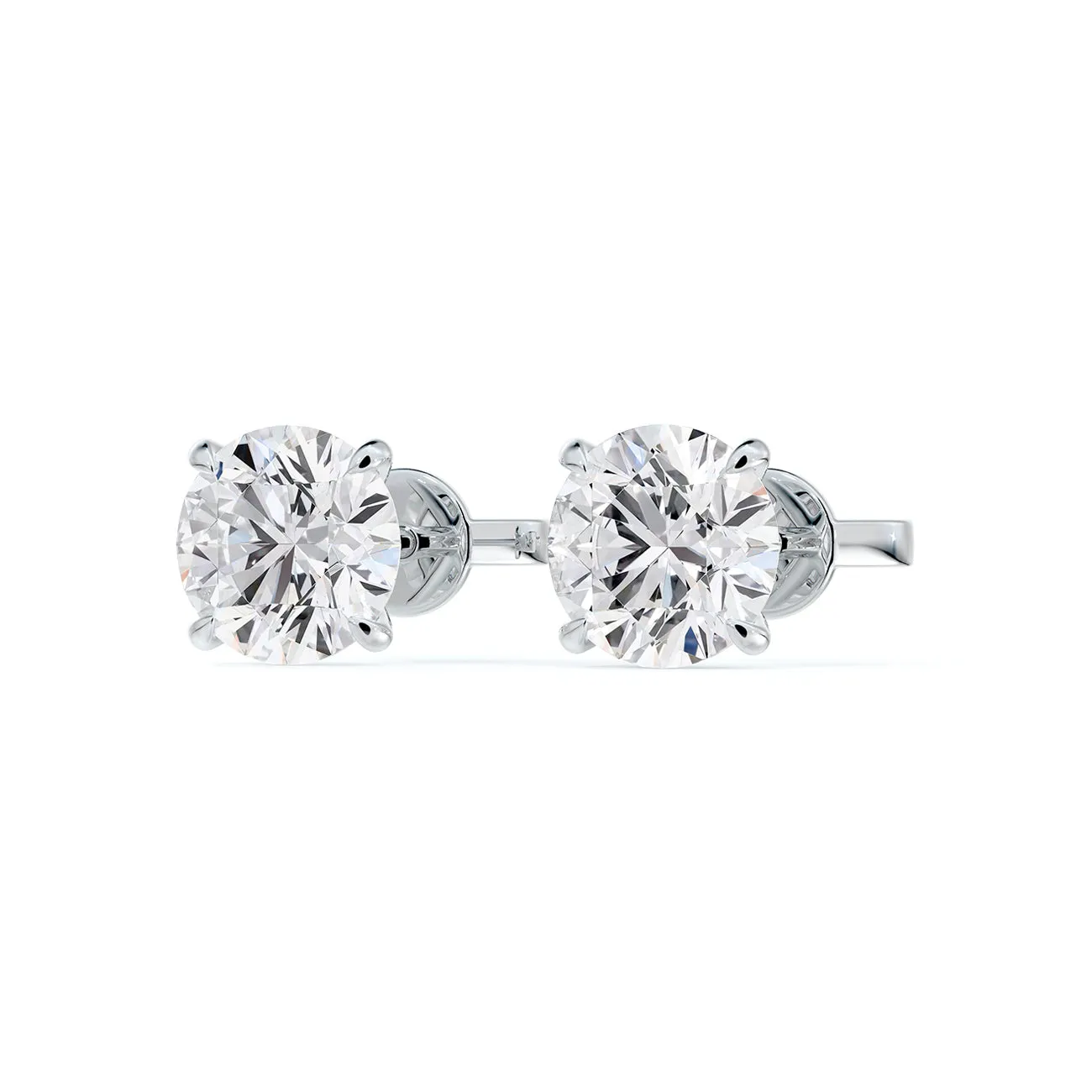 De Beers Forevermark Classic 4-Prong Martini Set 1.86cts Total Stud Earrings