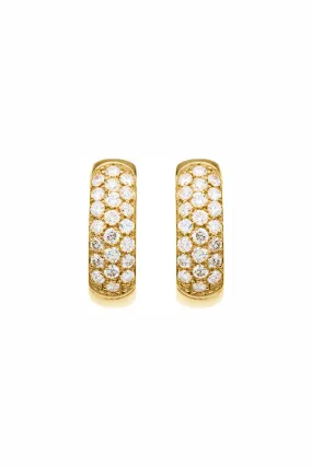 Diamond Balloon Hoops - Yellow Gold