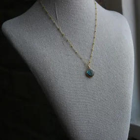 Diamond Labradorite Necklace