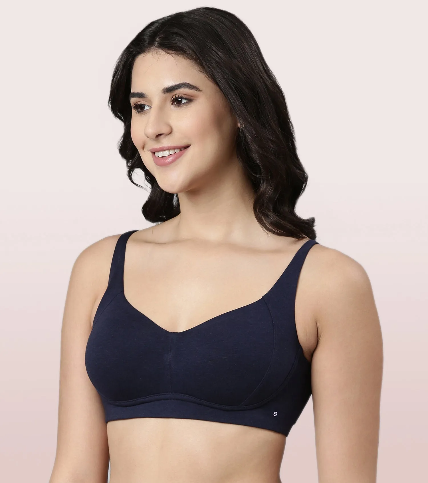 Enamor BambooBliss A077 Ultimate Softness Innovation Bamboo Cotton Full Support T-shirt Bra for Women- High Coverage, Padded and Wirefree