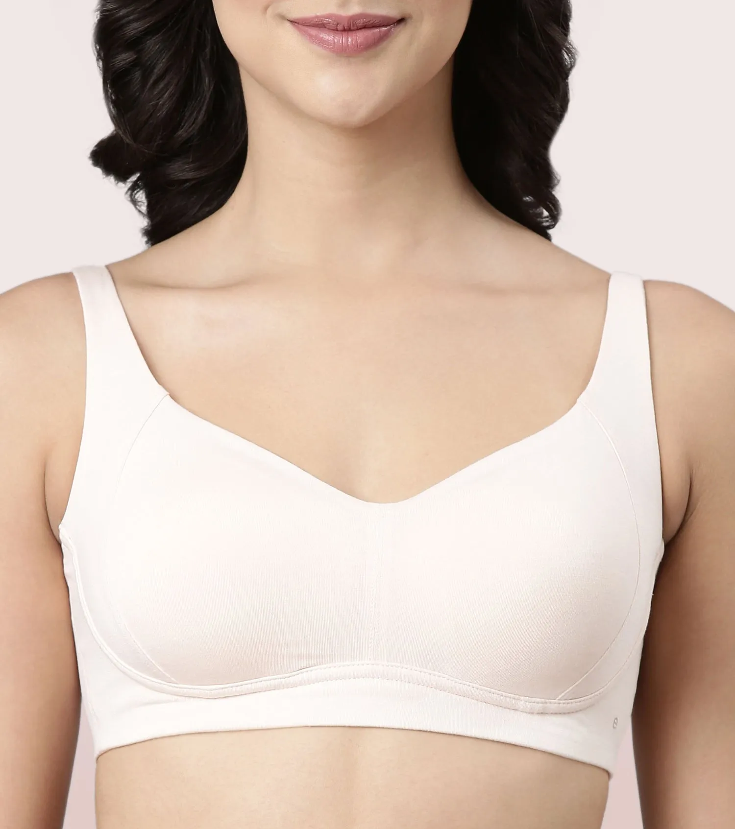 Enamor BambooBliss A077 Ultimate Softness Innovation Bamboo Cotton Full Support T-shirt Bra for Women- High Coverage, Padded and Wirefree