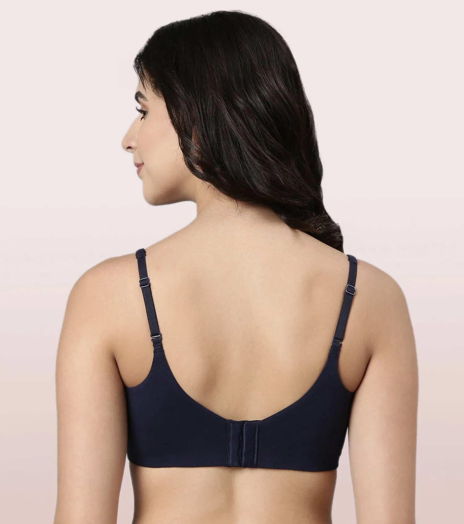 Enamor BambooBliss A077 Ultimate Softness Innovation Bamboo Cotton Full Support T-shirt Bra for Women- High Coverage, Padded and Wirefree