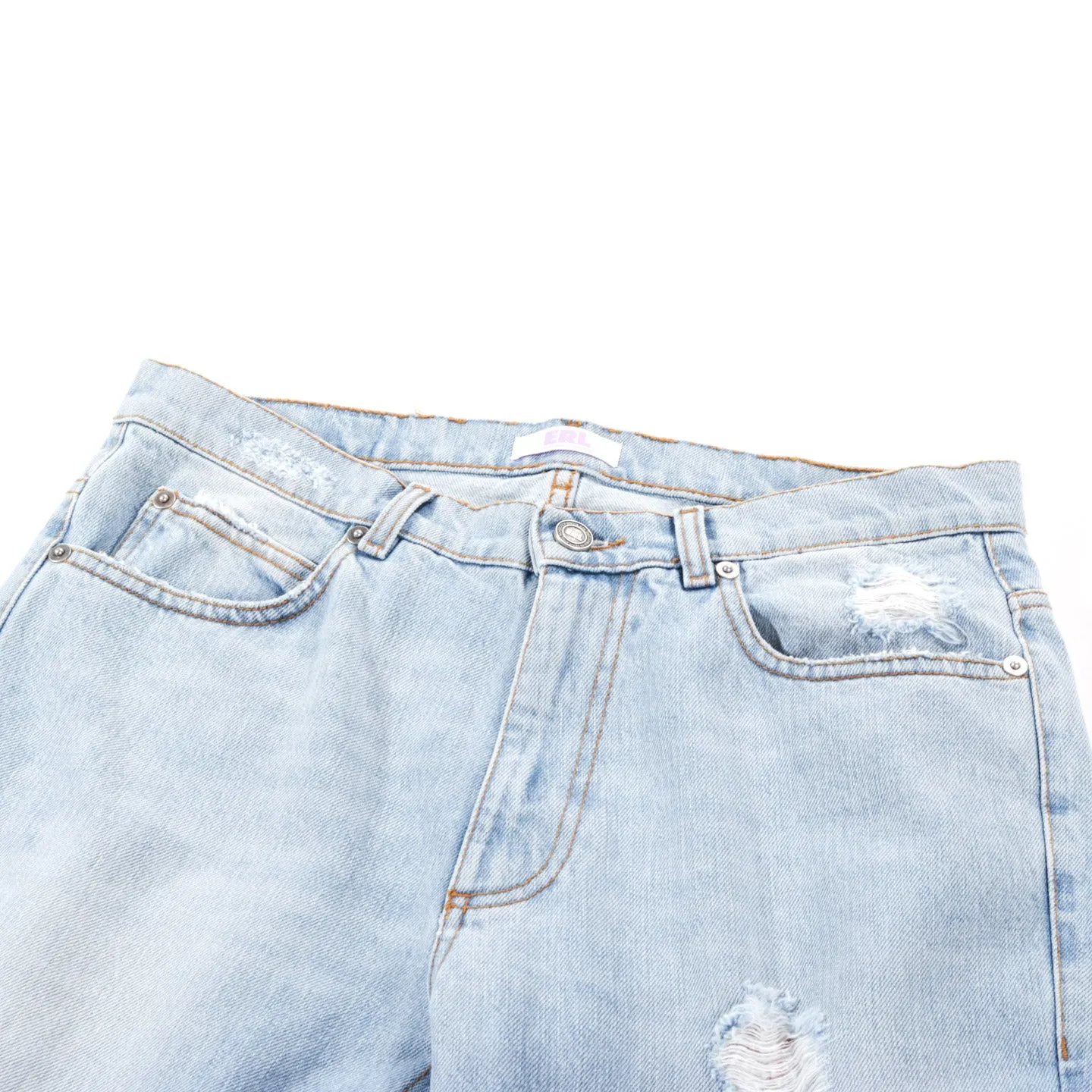 ERL DISTRESSED DENIM PANTS