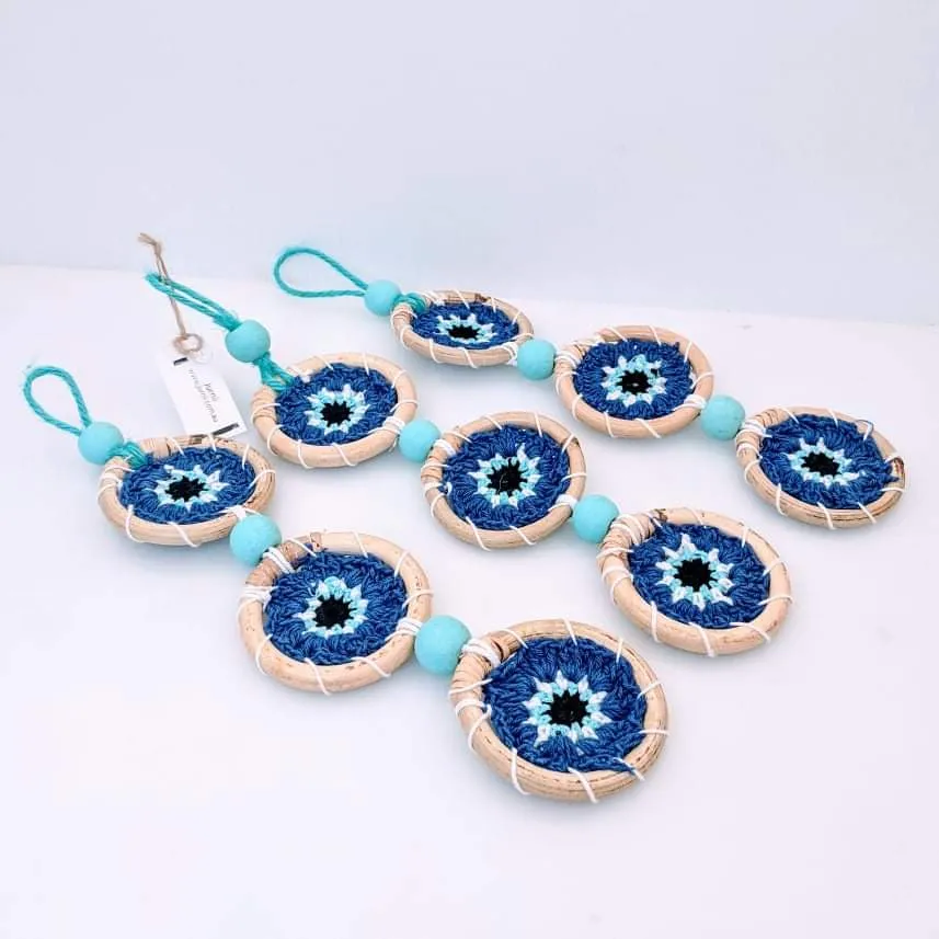 Evil eye dreamcatcher wall decor hanging small