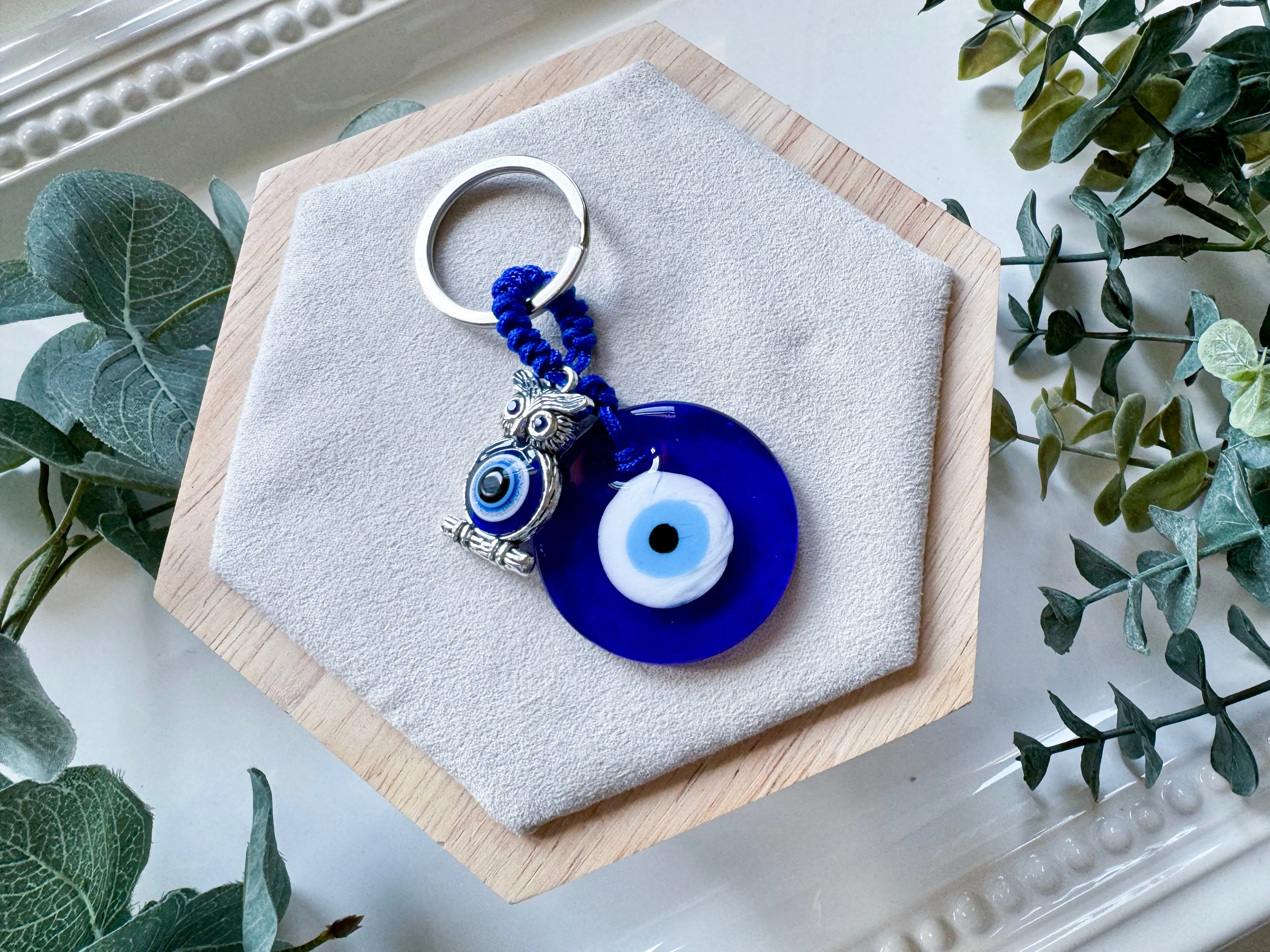 Evil Eye Keychain with Charm