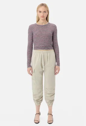 Fil Coupe Alpaca Cropped Crew / Pink Stripe