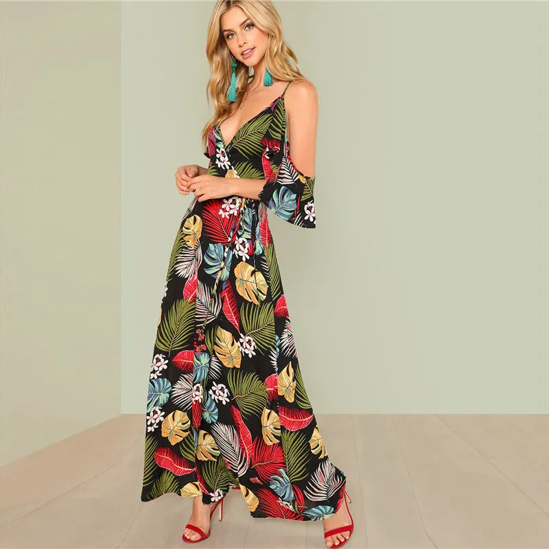 Floral Maxi Slit Dress