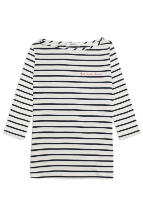 #forceofnature Francoise Top in Marine Stripe