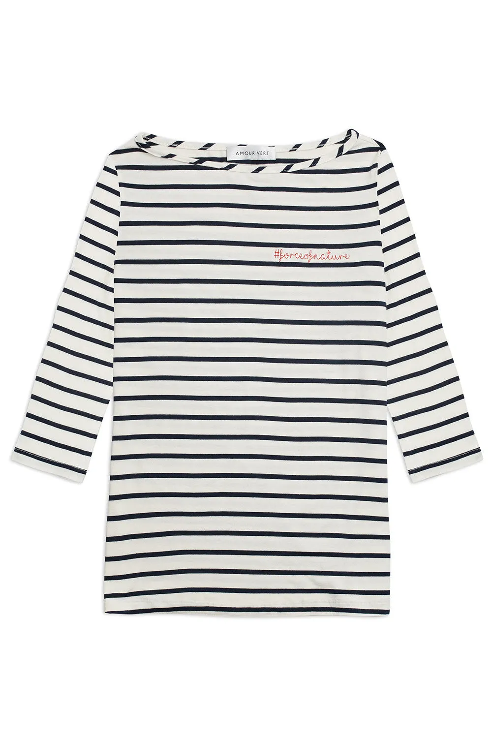 #forceofnature Francoise Top in Marine Stripe