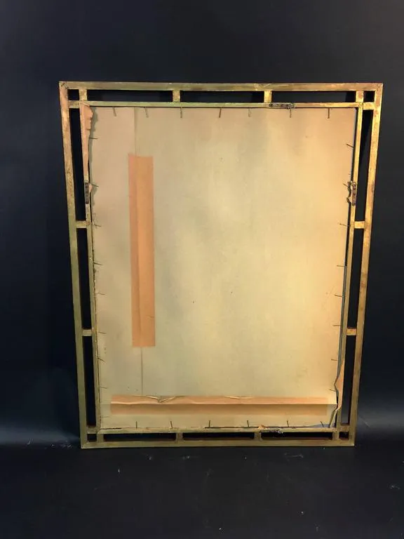 Giltwood Faux Bamboo Decorator Mirror