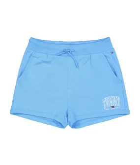 Girls Organic Cotton Varsity Shorts - Blue