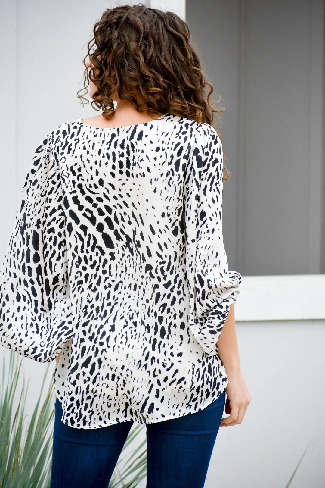 Got Me On The Edge Printed Blouse