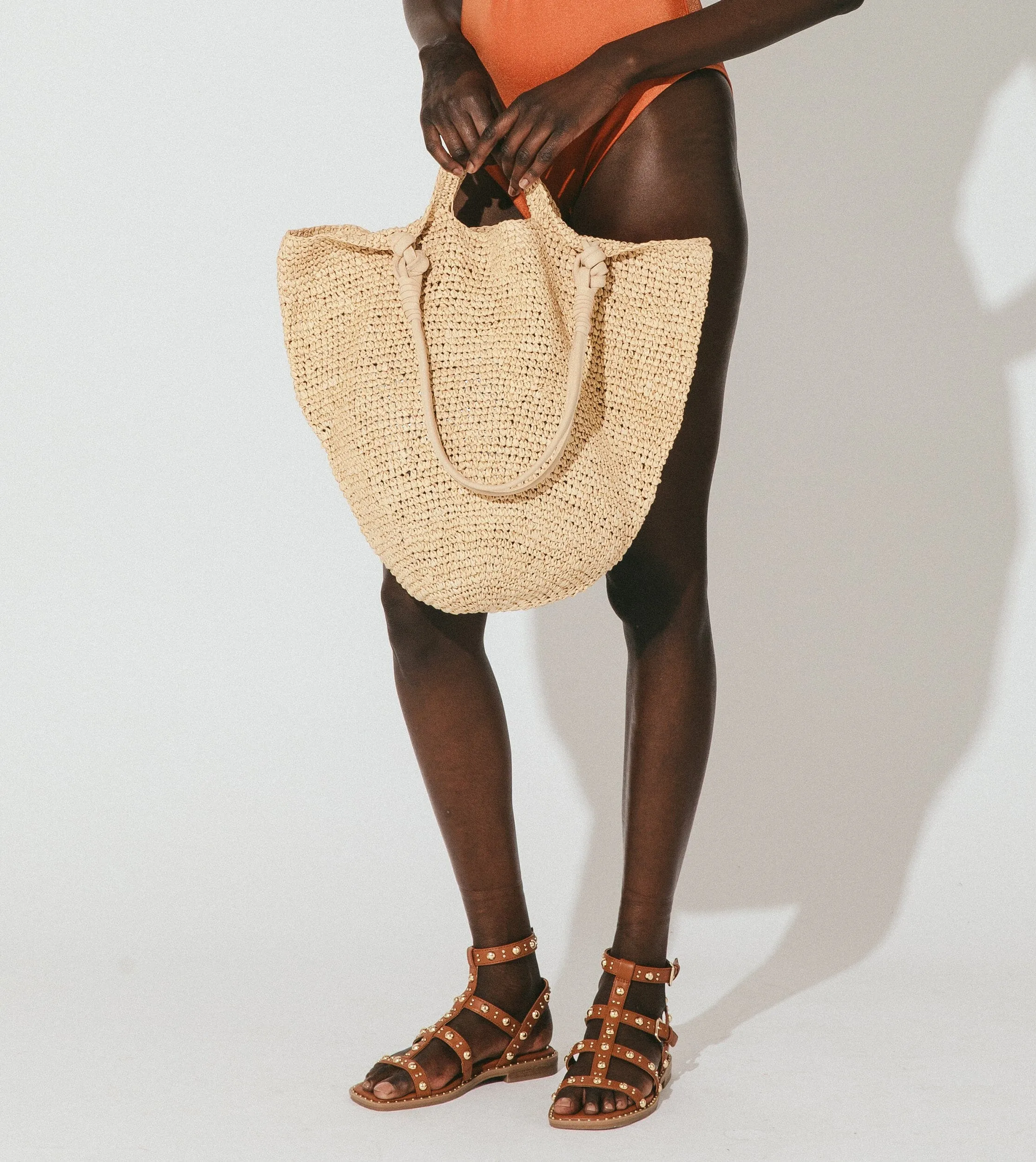 Graciela Raffia Shoulder Bag | Deep Natural