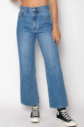 Hi Mum Straight Wide Crop Blue Gem Denim Jean