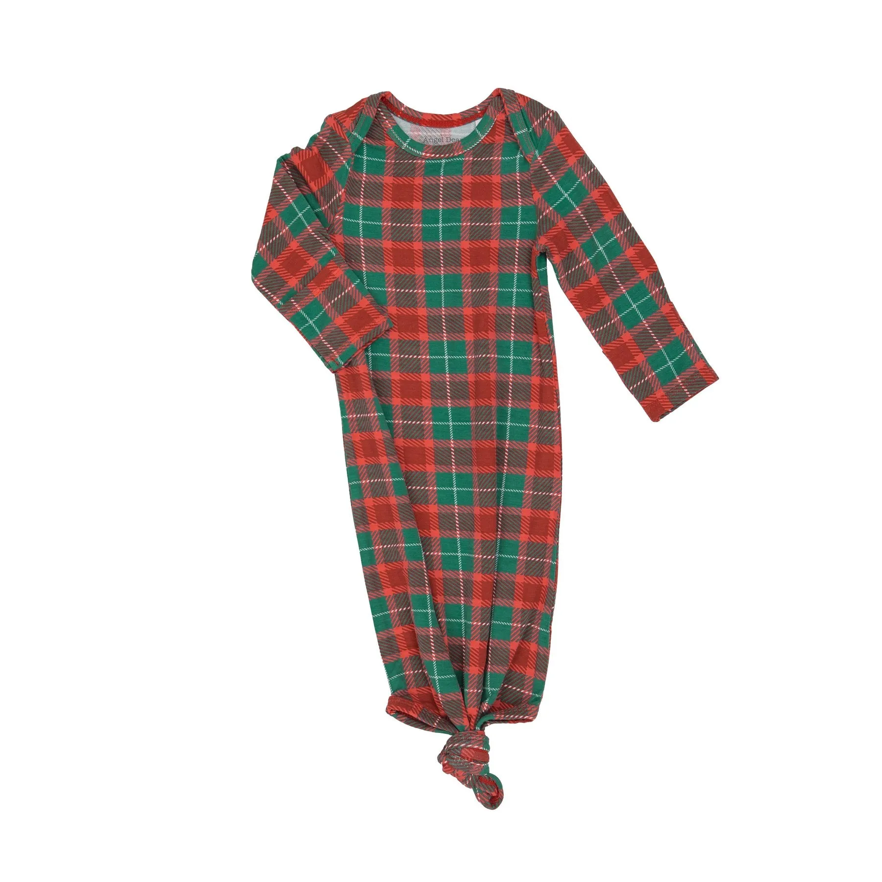 Holiday Plaid Bamboo Knotted Gown