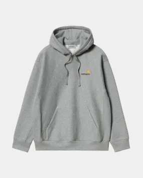 Hooded American Script Sweatshirt | Grey Heather