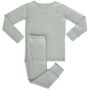 In My Jammers Morning Mist Ribbed L/S 2pc PJ Set