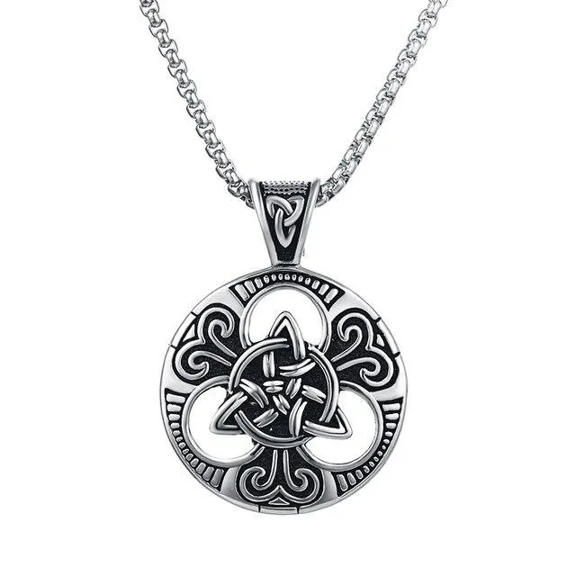 Irish Knot Triquetra Vintage Trinity Necklace