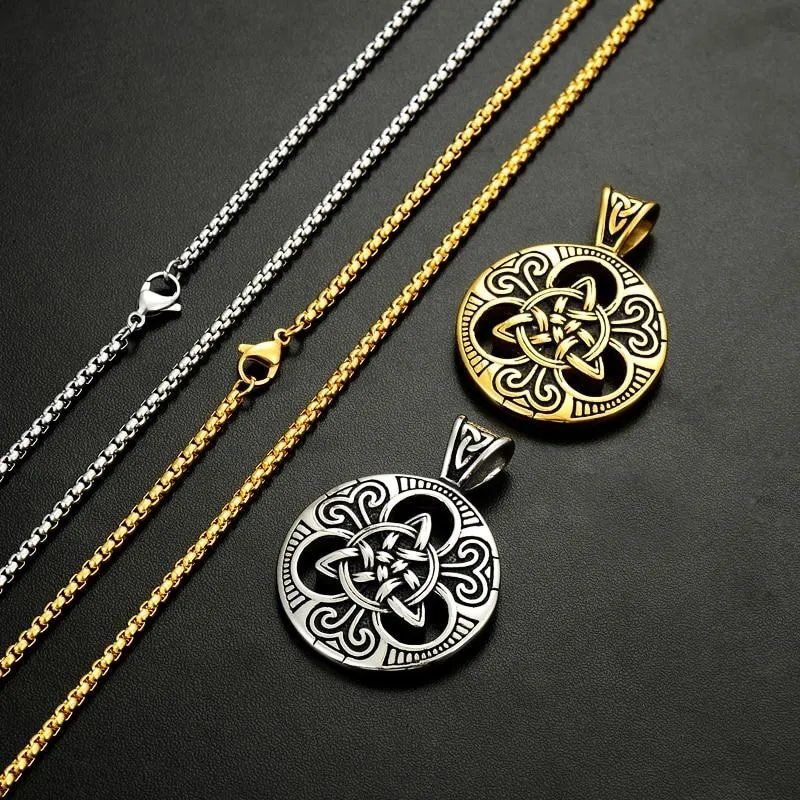 Irish Knot Triquetra Vintage Trinity Necklace