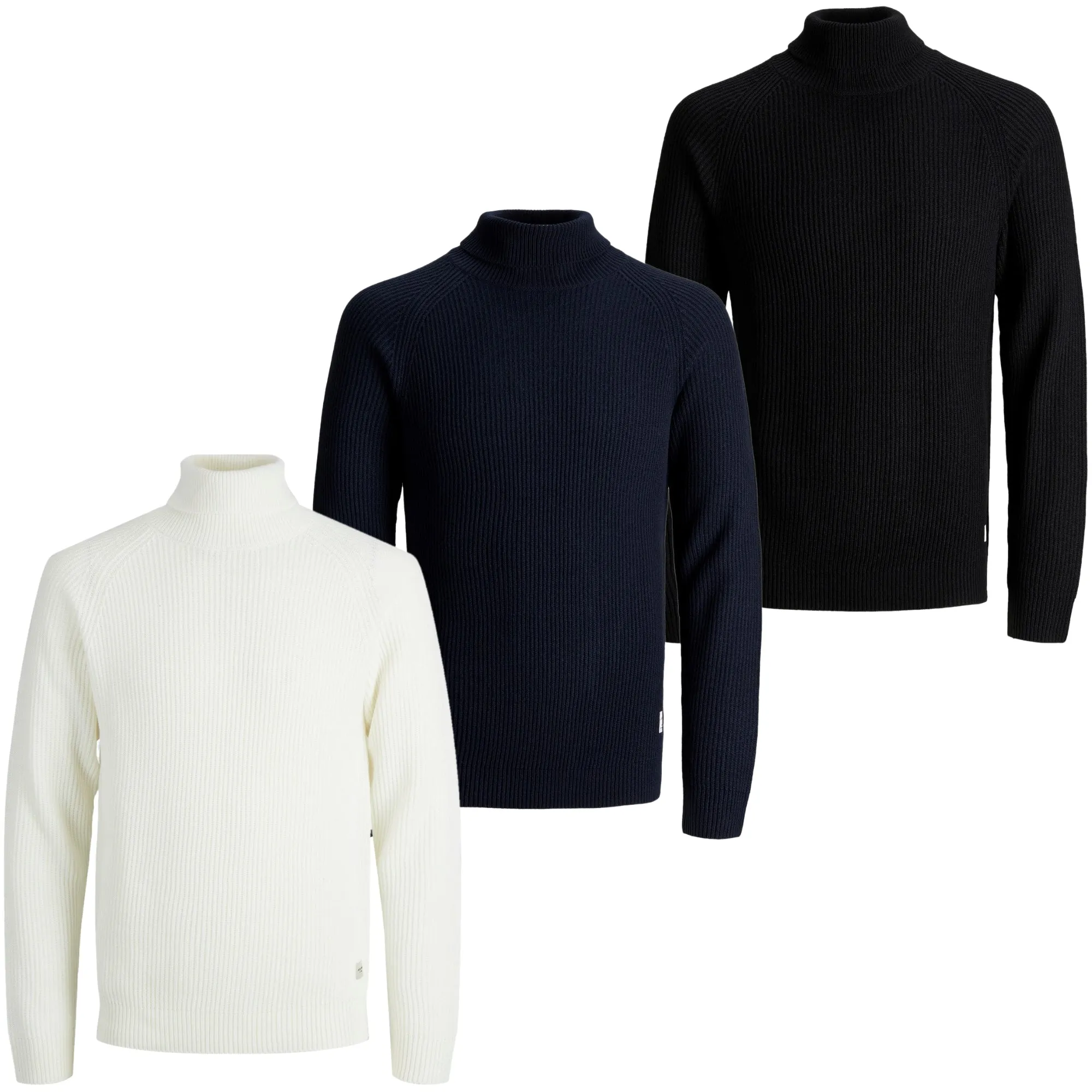 Jack & Jones Mens 'JJ Pannel' Knit Roll Neck Jumper