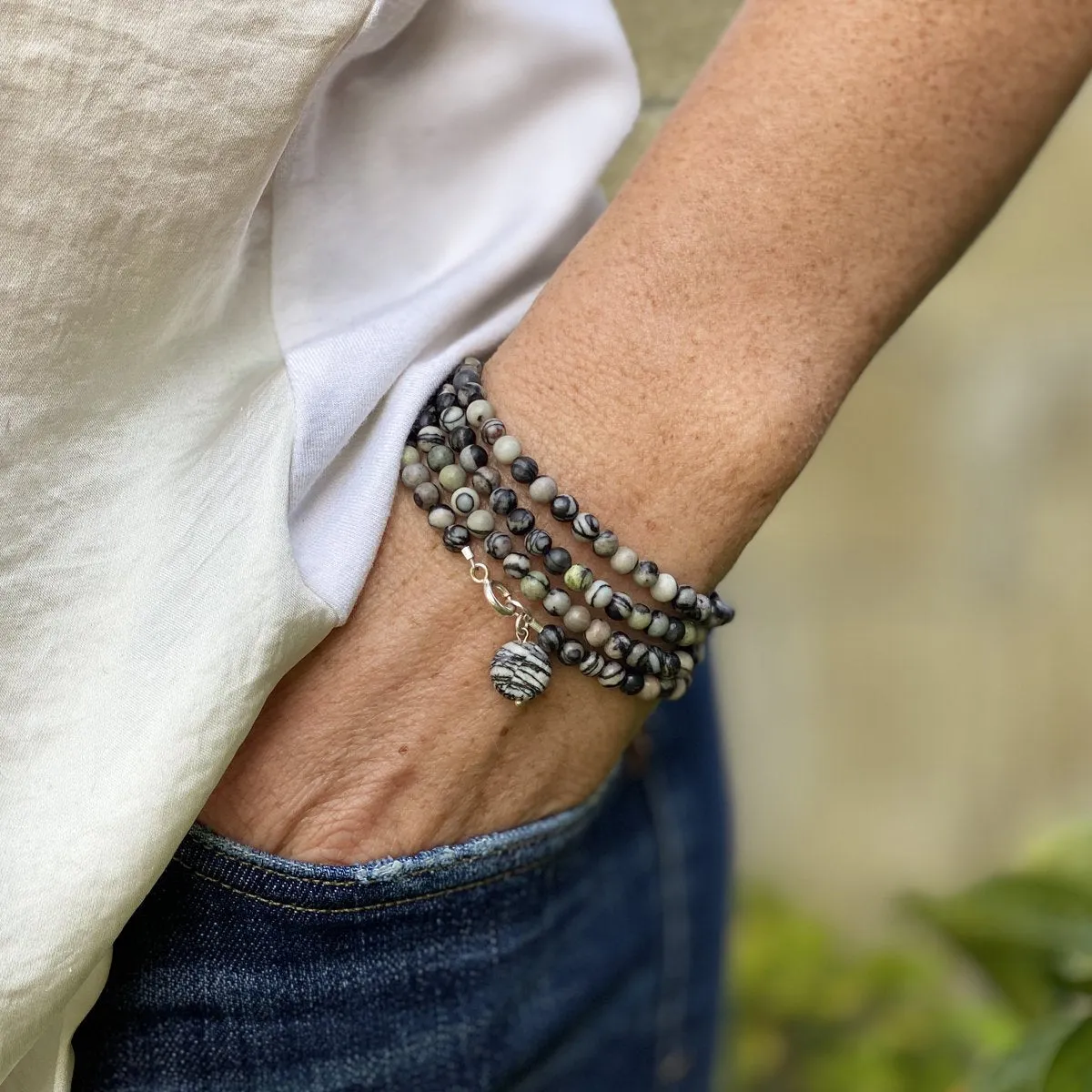 Jasper Wrap Bracelet against Negativity