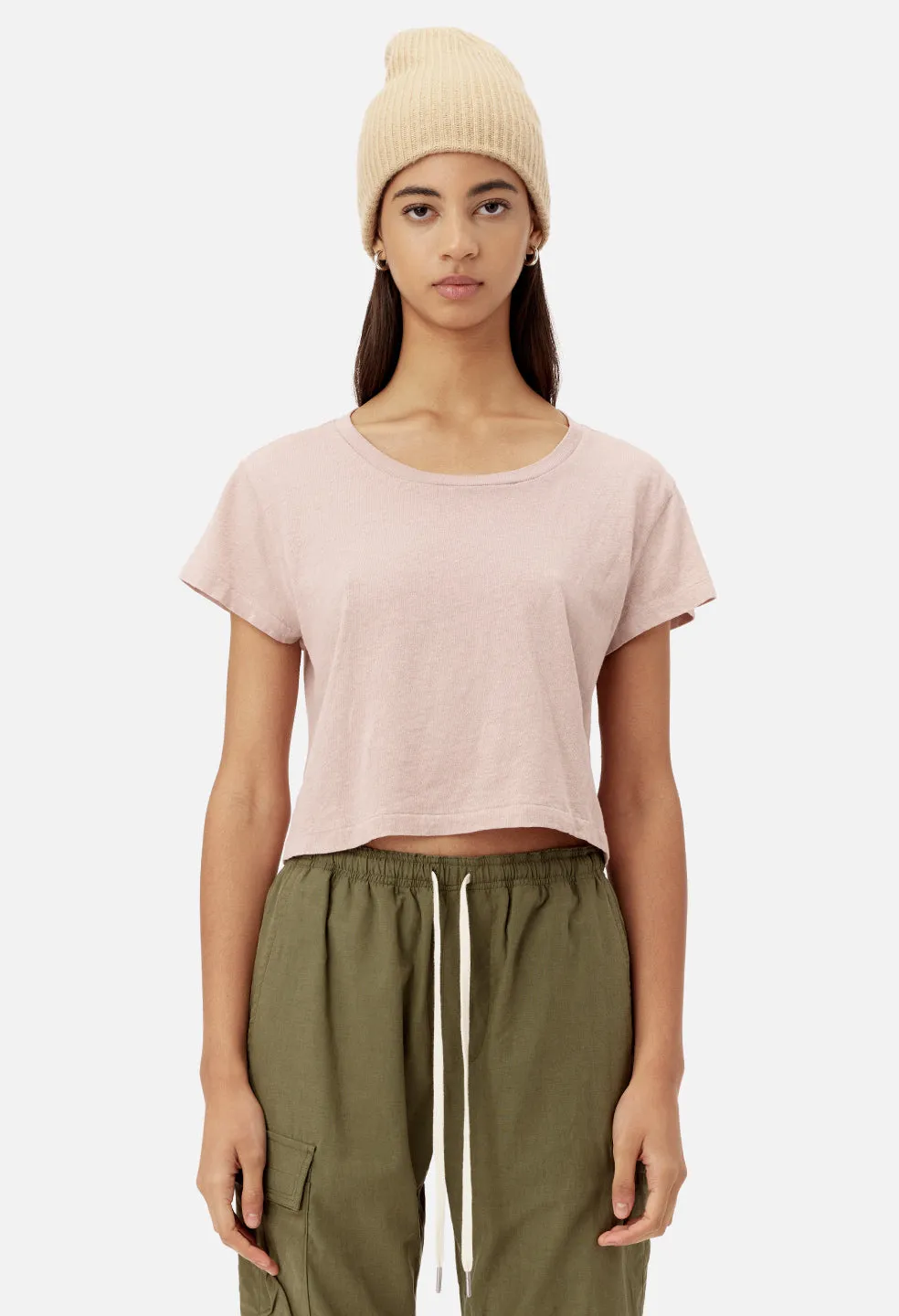 Jersey Cropped Tee / Soapstone