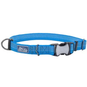 K9 Explorer Brights Reflective Adjustable Dog Collar, Blue X-Small