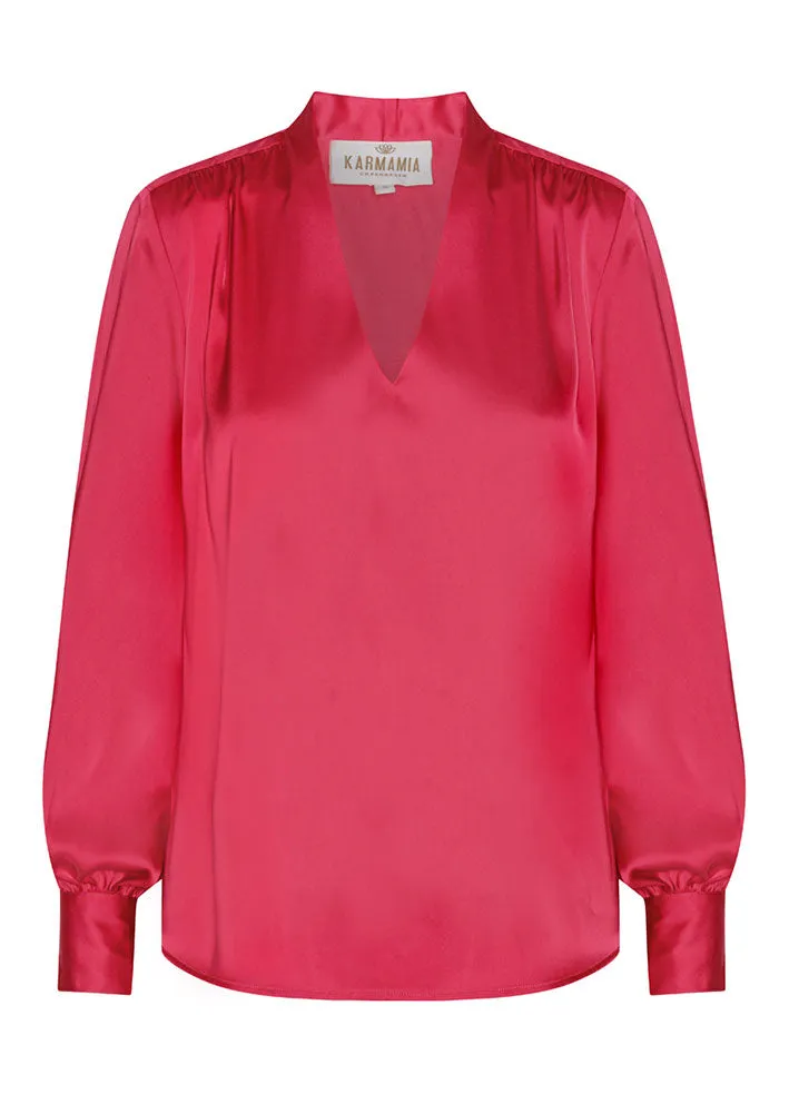 Karmamia Edith Bluse - Semi Rich Deep Pink