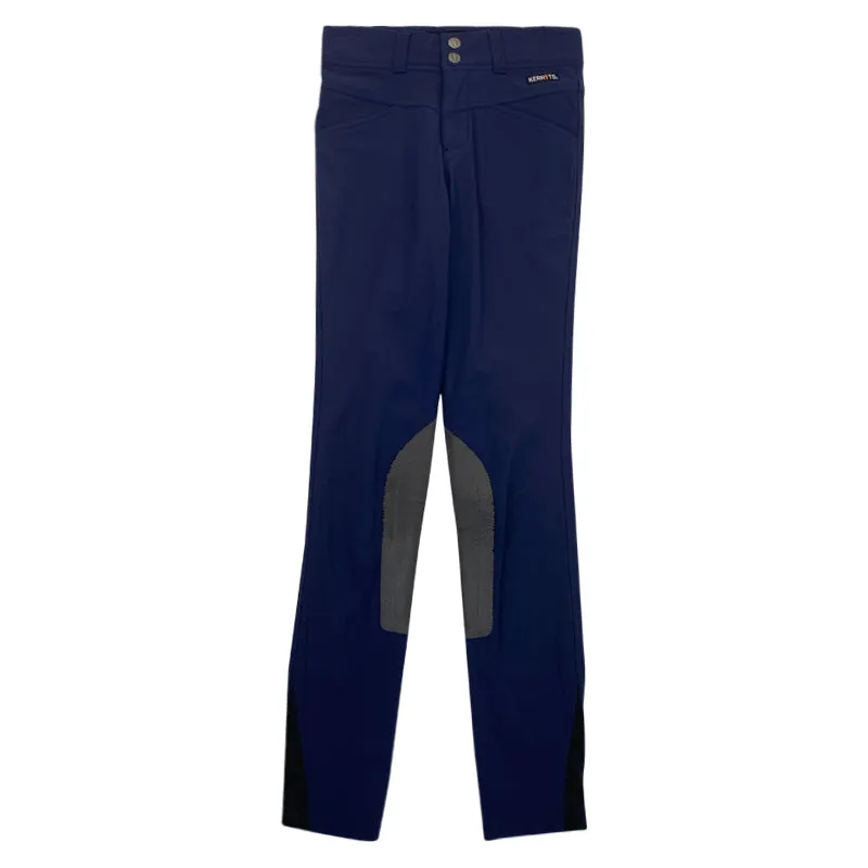 Kerrits 'Crossover' Knee Patch Breeches in Navy - Children's Medium