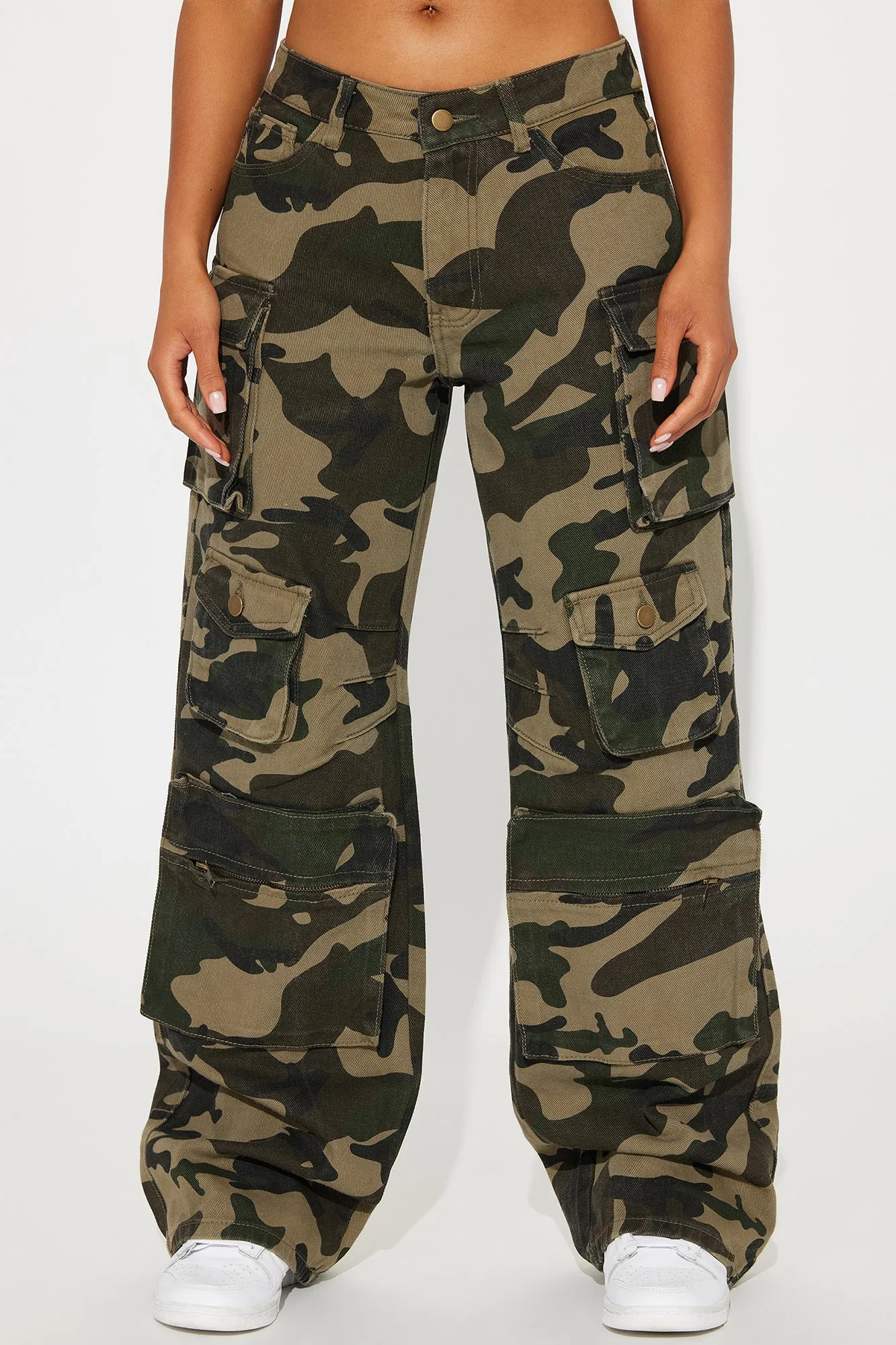 Knisa Camo Cargo Pant - Olive/combo