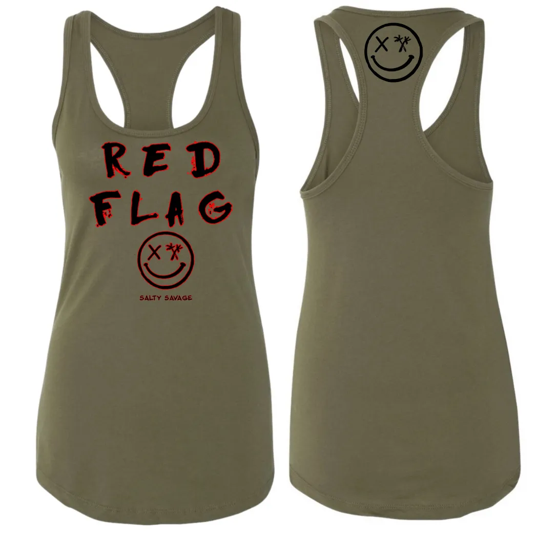 Ladies "RED FLAG" Racerback Tank