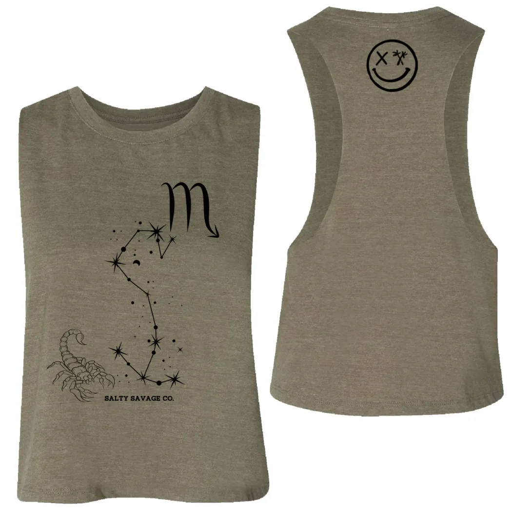 Ladies "Scorpio" Flowy Crop Tank | Zodiac Collection