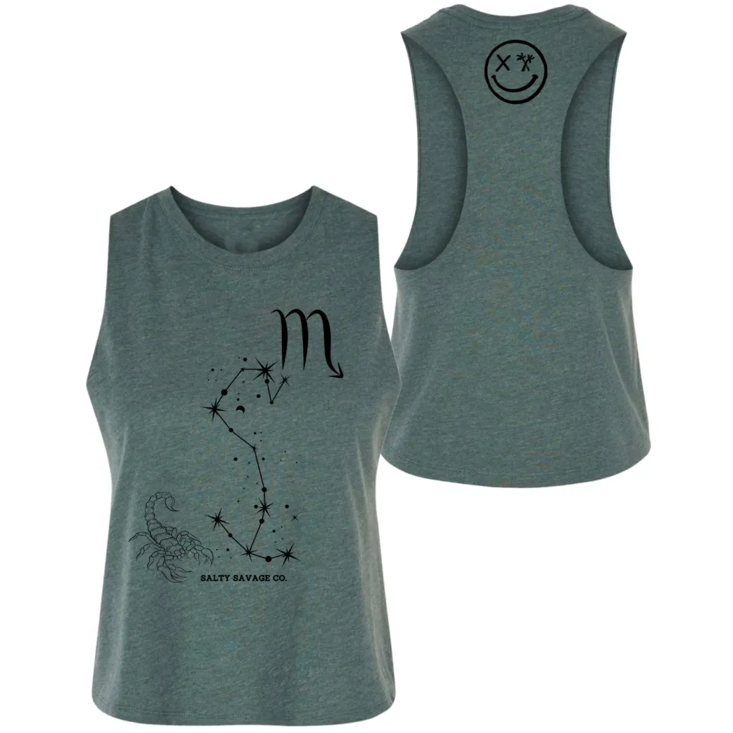 Ladies "Scorpio" Flowy Crop Tank | Zodiac Collection