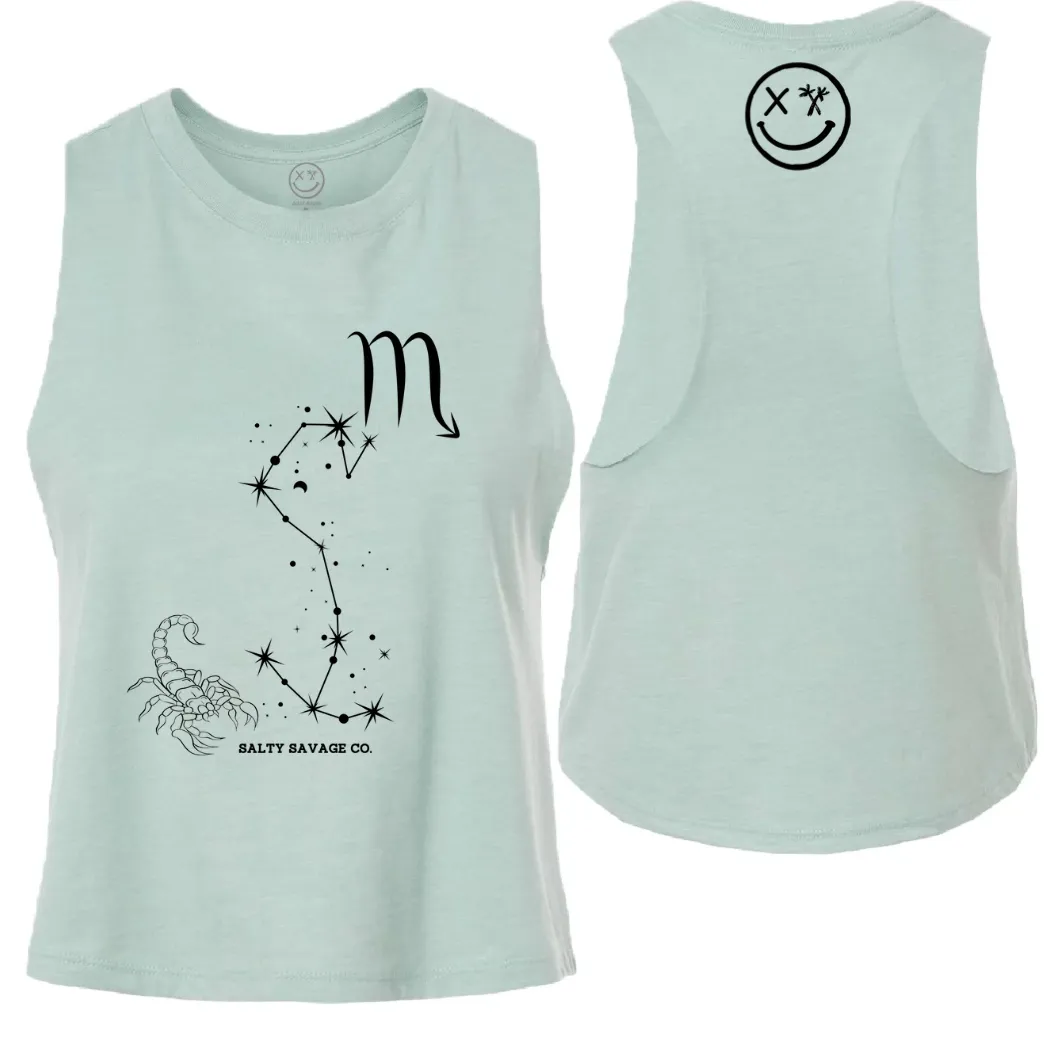 Ladies "Scorpio" Flowy Crop Tank | Zodiac Collection