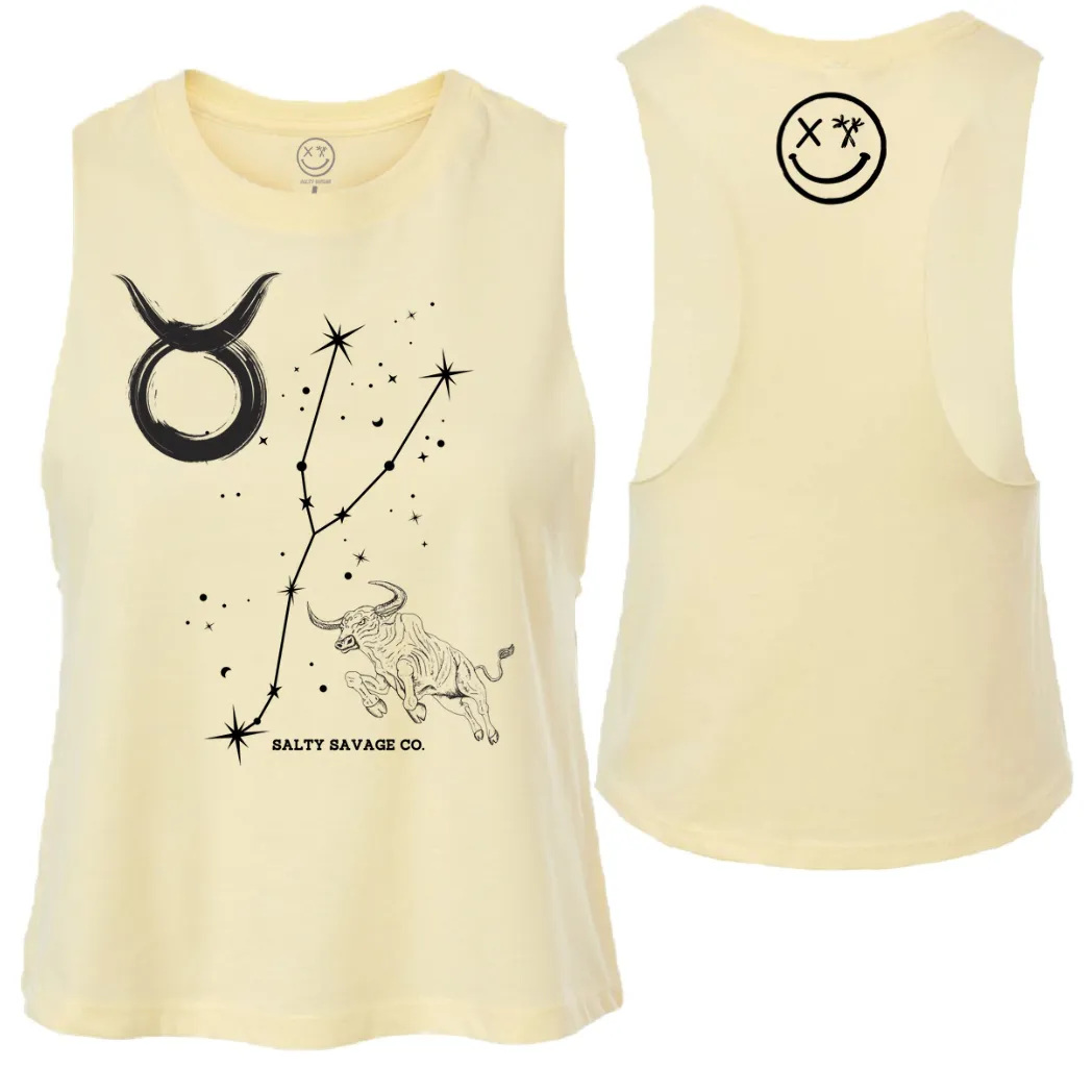 Ladies "Taurus" Flowy Crop Tank | Zodiac Collection