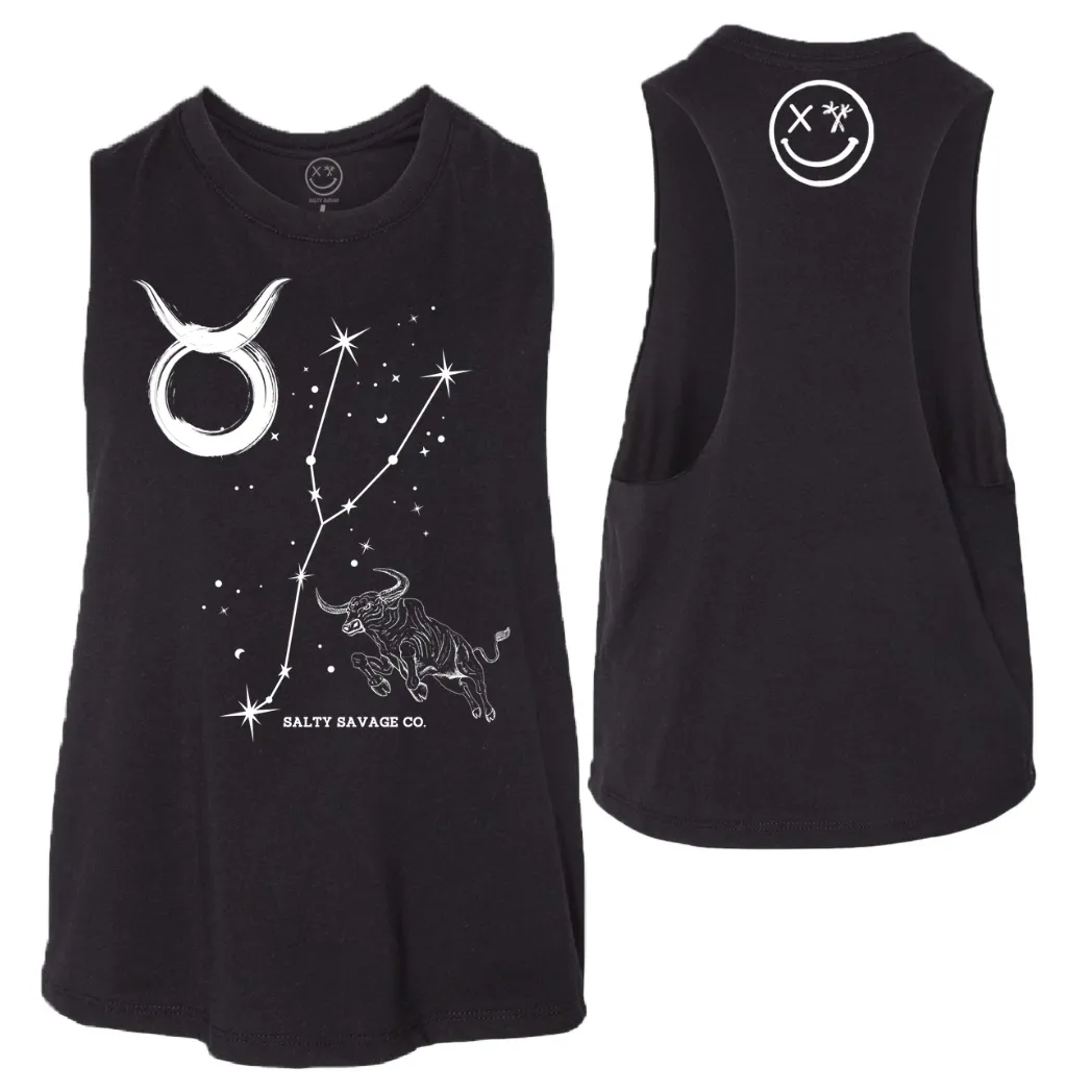 Ladies "Taurus" Flowy Crop Tank | Zodiac Collection