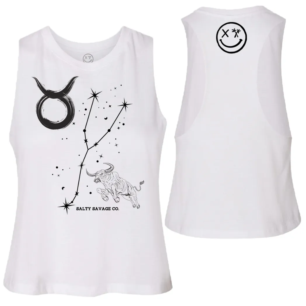 Ladies "Taurus" Flowy Crop Tank | Zodiac Collection