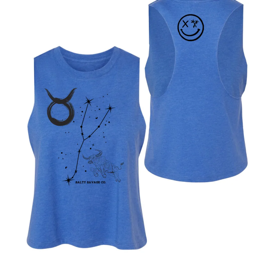 Ladies "Taurus" Flowy Crop Tank | Zodiac Collection