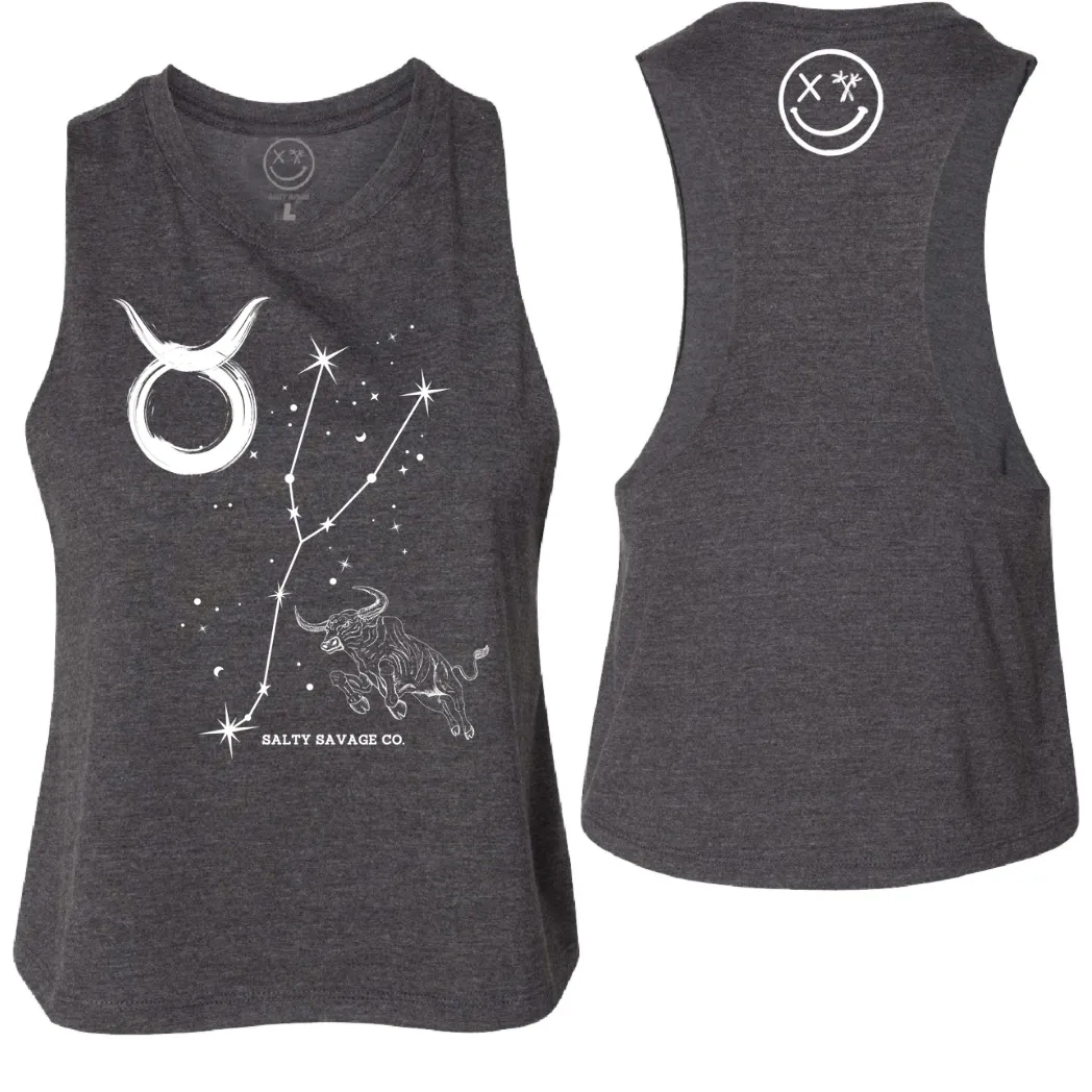 Ladies "Taurus" Flowy Crop Tank | Zodiac Collection