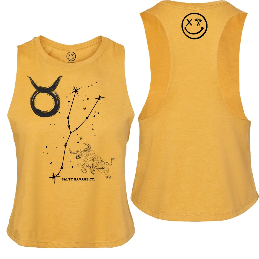 Ladies "Taurus" Flowy Crop Tank | Zodiac Collection