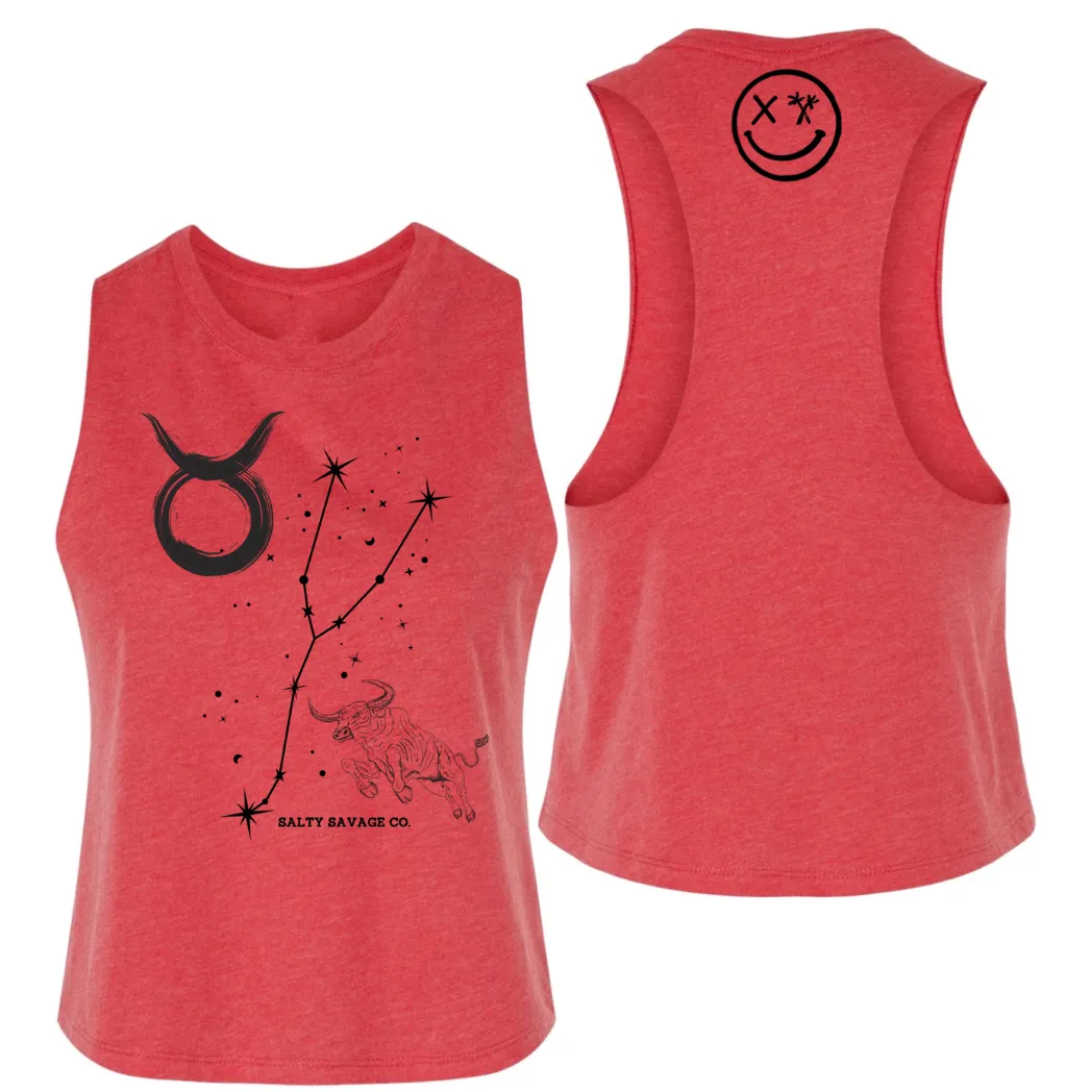 Ladies "Taurus" Flowy Crop Tank | Zodiac Collection