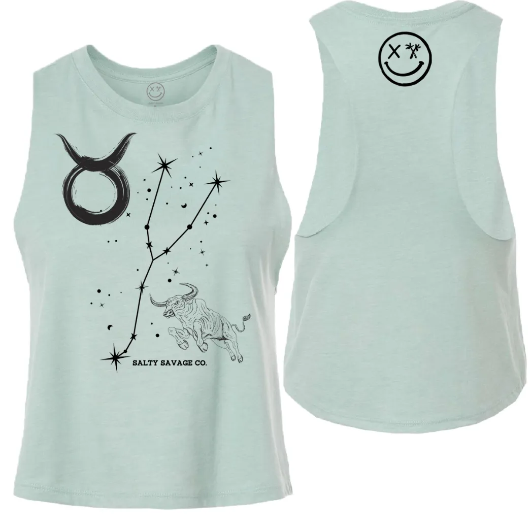 Ladies "Taurus" Flowy Crop Tank | Zodiac Collection