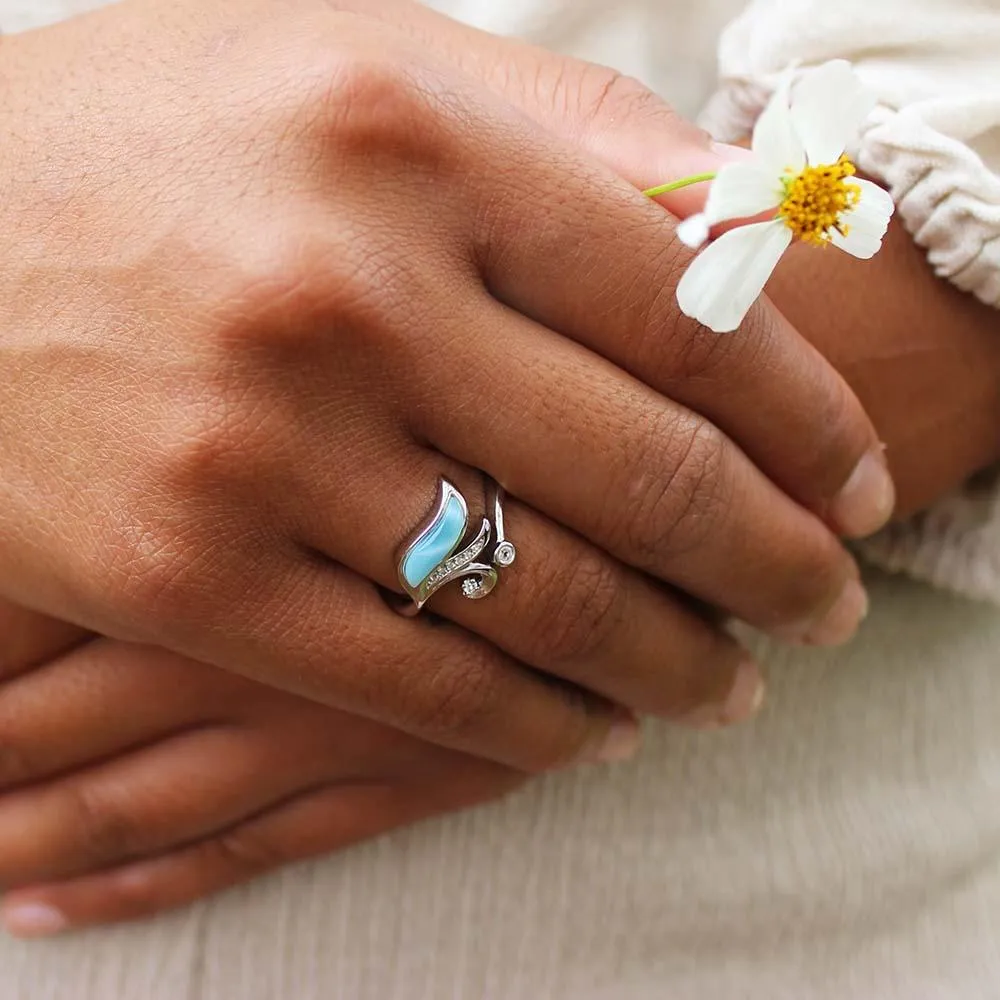 Larimar Filigree Ring