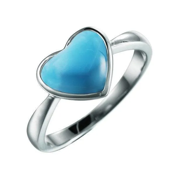 Larimar Heart Ring