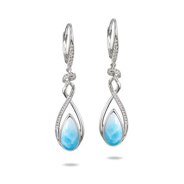 Larimar Helix Earrings