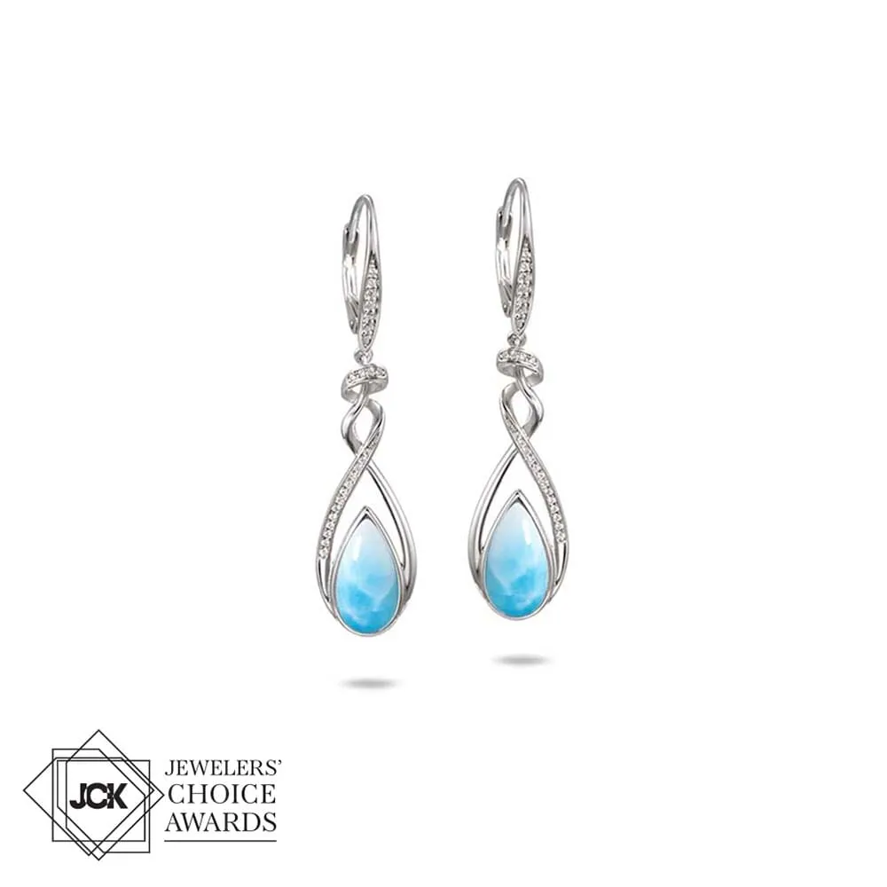 Larimar Helix Earrings