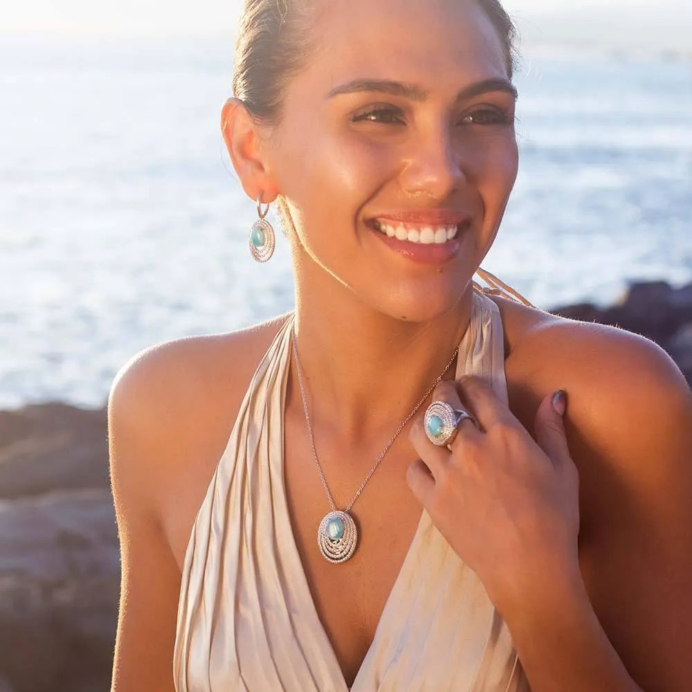 Larimar Lili'u Cocktail Ring